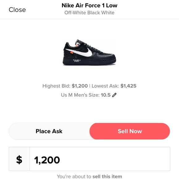Nike Air Force 1 low Off-White black/white - Picture 5 of 13